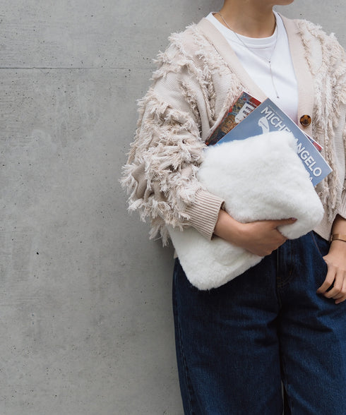 トライアングルファーハンドバッグ ワンハンドルトート 12-1069